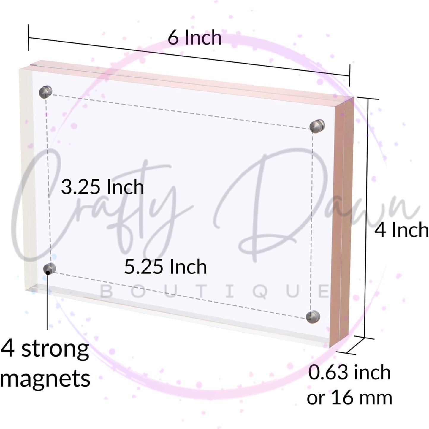 Custom Engraved Acrylic Block Photo