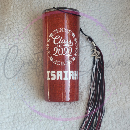 Custom 20oz Straight Skinny Tumbler With Straw