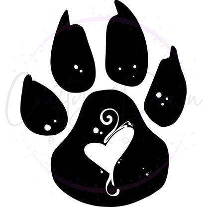 Paw Heart Decal