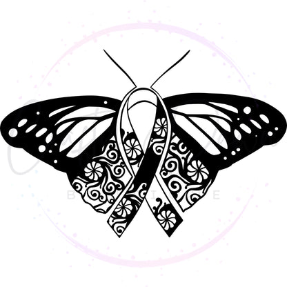 Ribbon Butterfly Decal