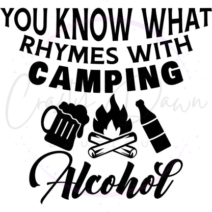 What Rhymes With Camping Decal