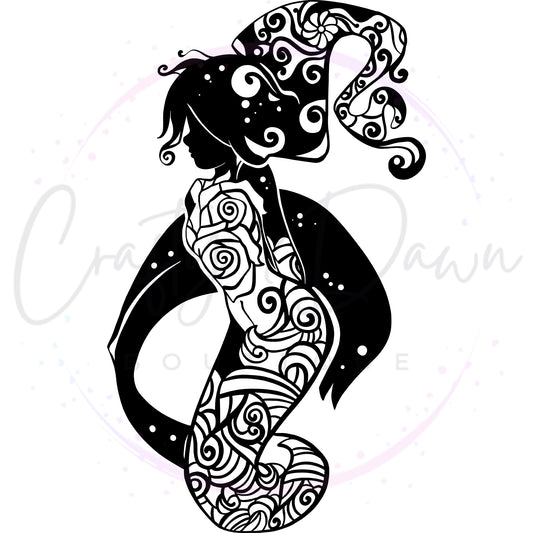 Rose Mermaid Decal