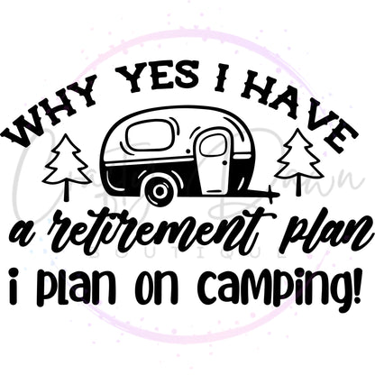 Camping Retirement Plan Decal