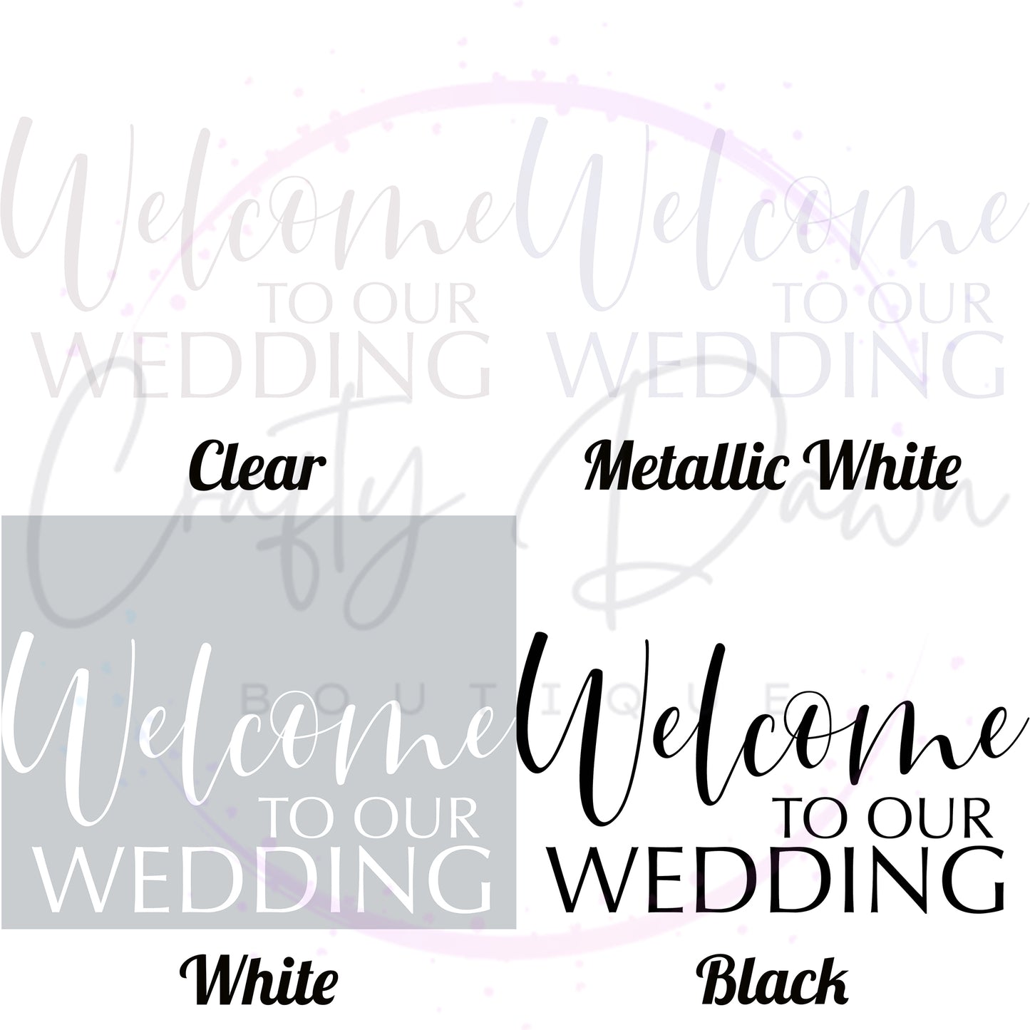 Welcome To Our Wedding Acrylic Wedding Sign