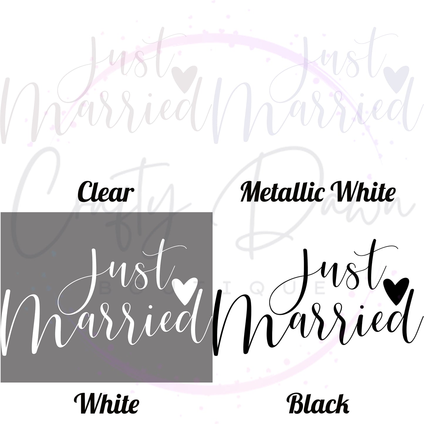 Just Married Acrylic Wedding Sign