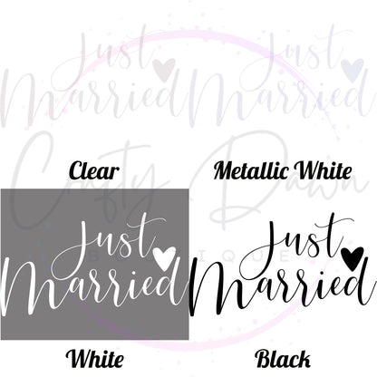 Just Married Acrylic Wedding Sign