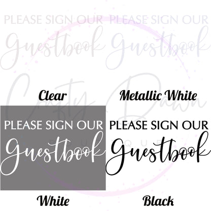 Please Sign Our Guestbook 2 Acrylic Wedding Sign