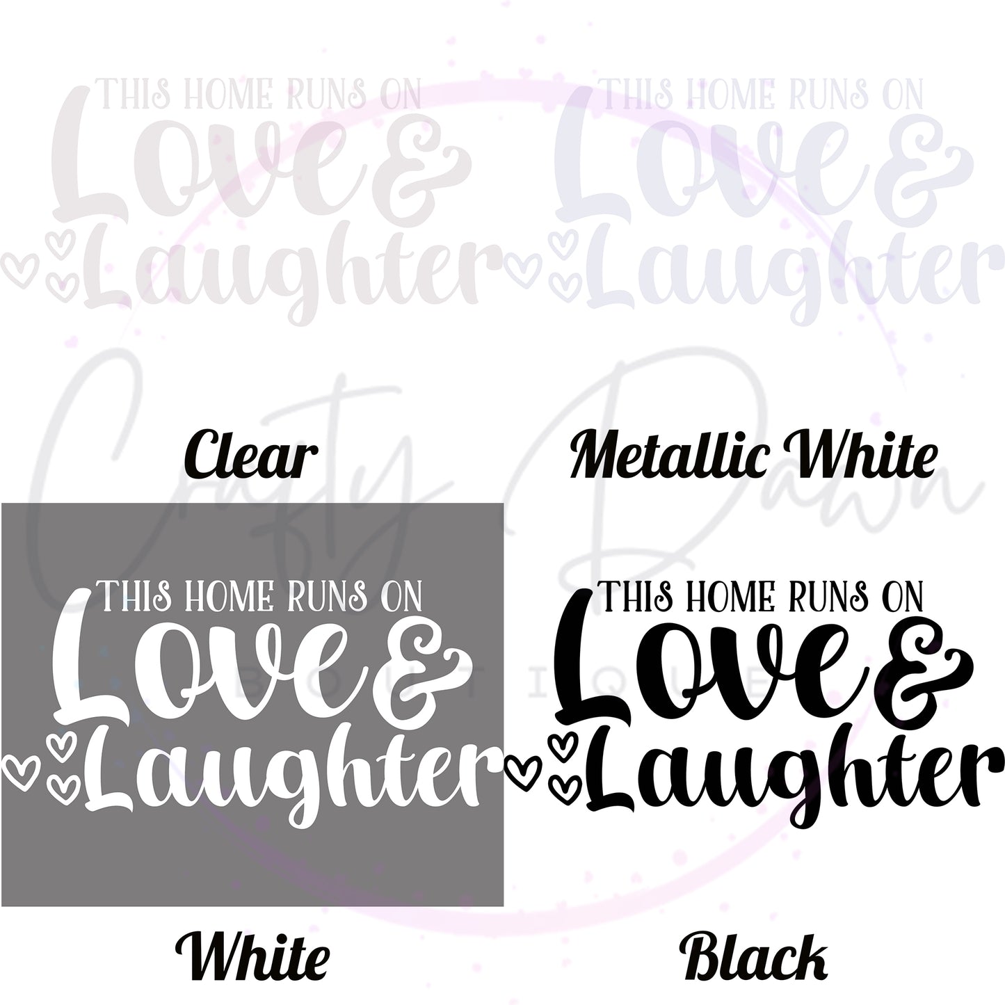 Love And Laughter Decal