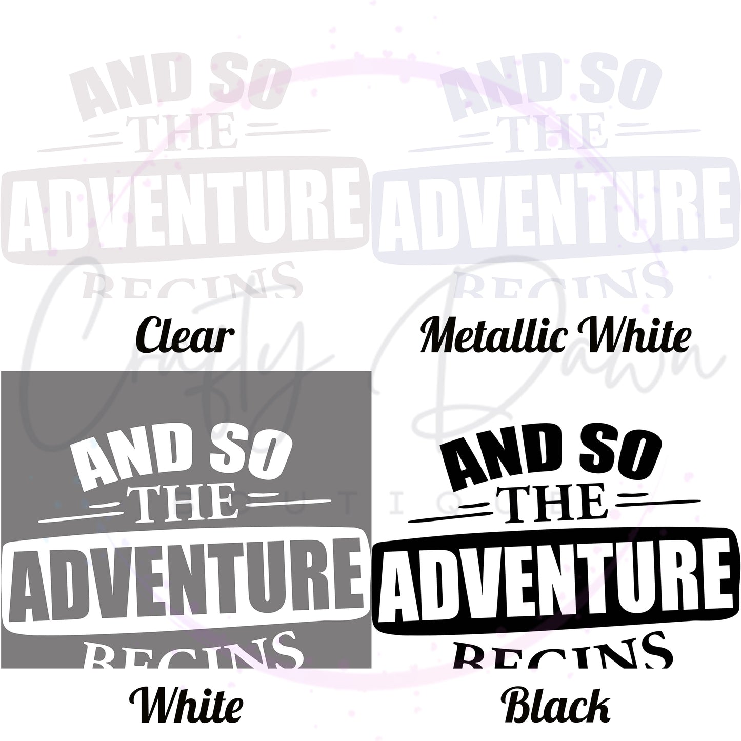 So The Adventure Begins Decal