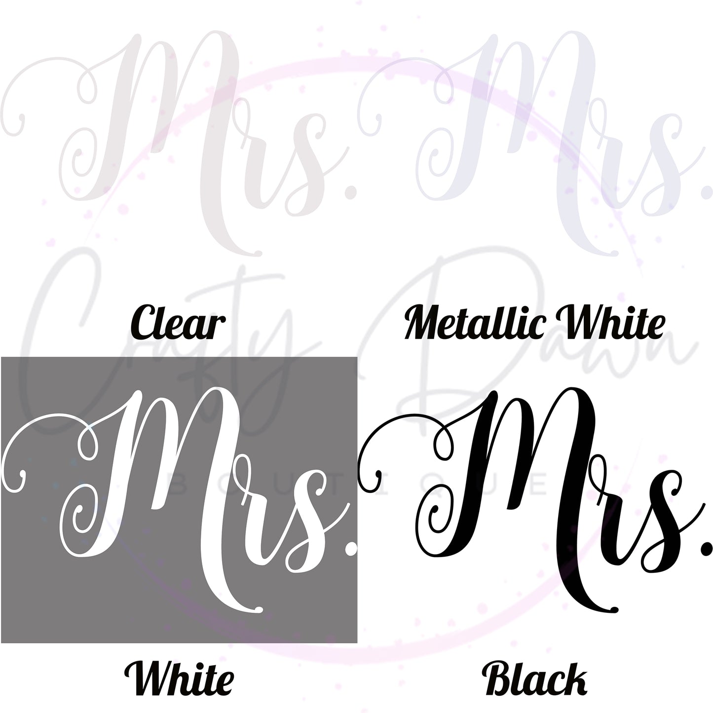 Mrs. Acrylic Wedding Sign