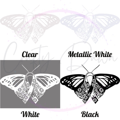 Ribbon Butterfly Decal