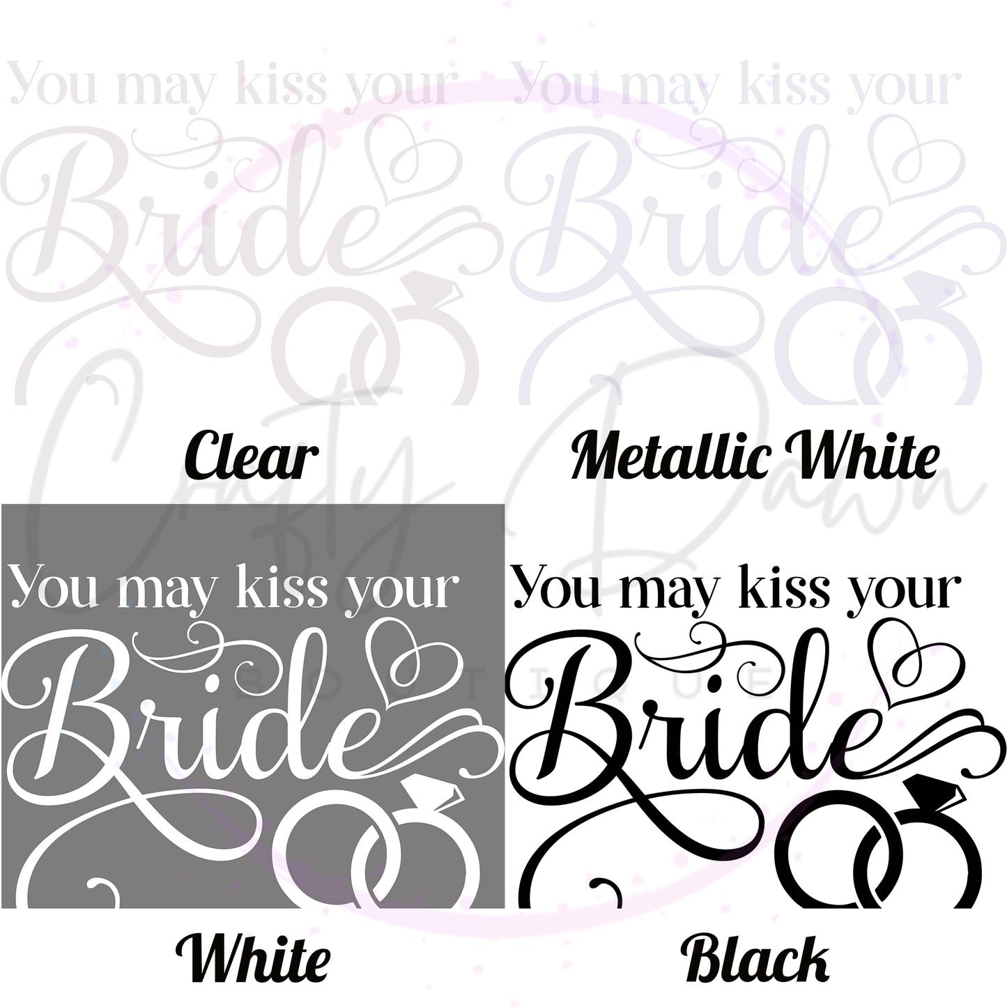 You May Kiss Your Bride Acrylic Wedding Sign