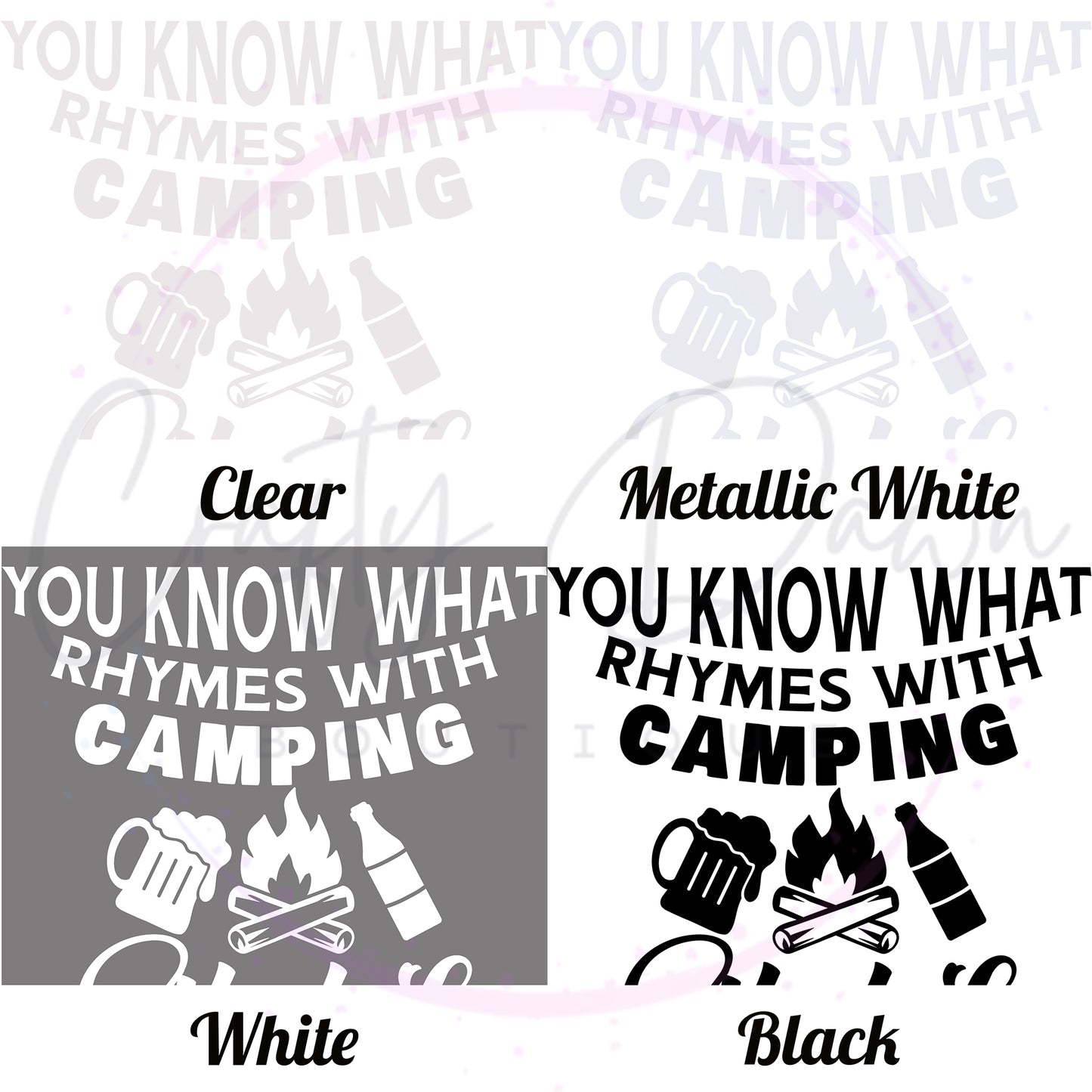 What Rhymes With Camping Decal