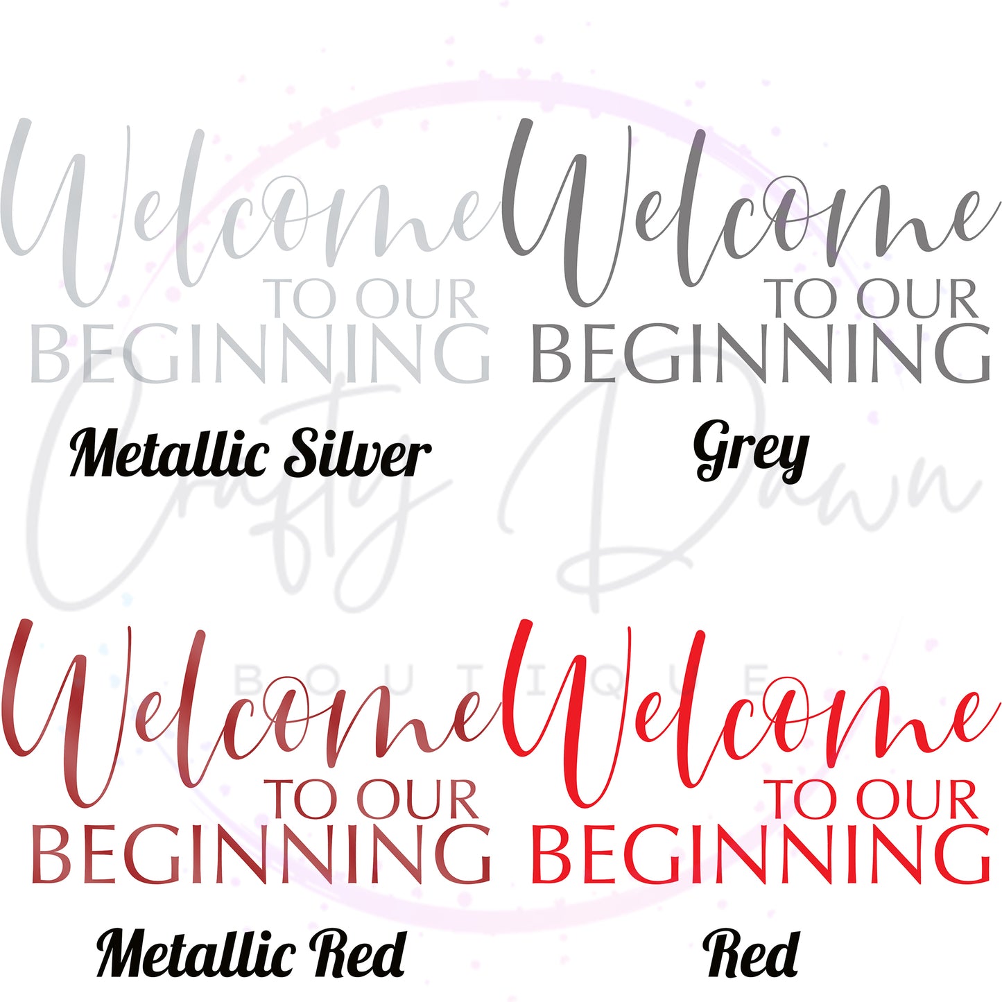 Welcome To Our Beginning Acrylic Wedding Sign