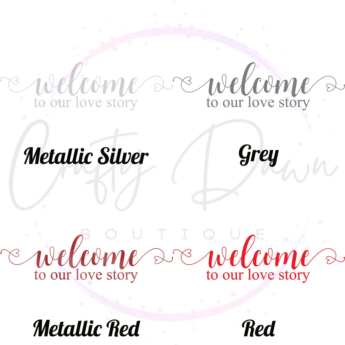 Welcome To Our Love Story Acrylic Wedding Sign