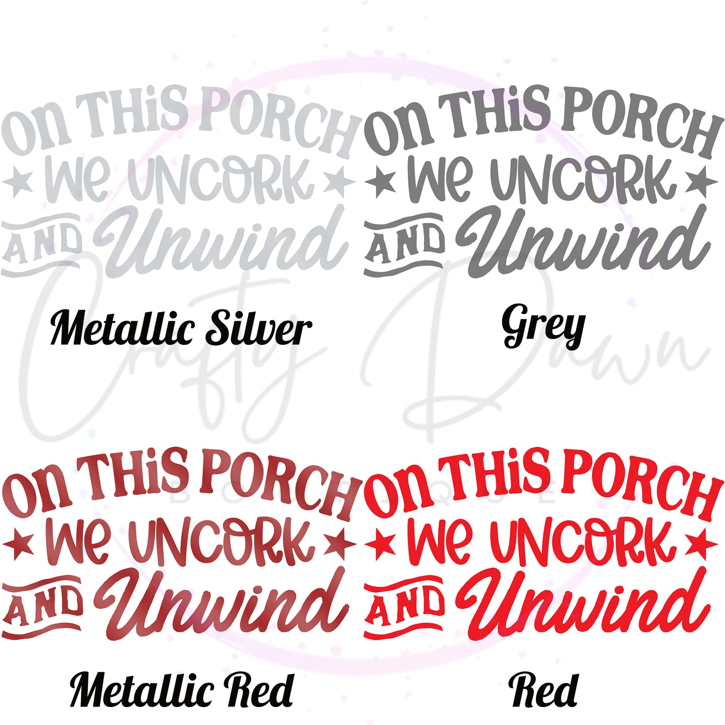 Uncork And Unwind Decal