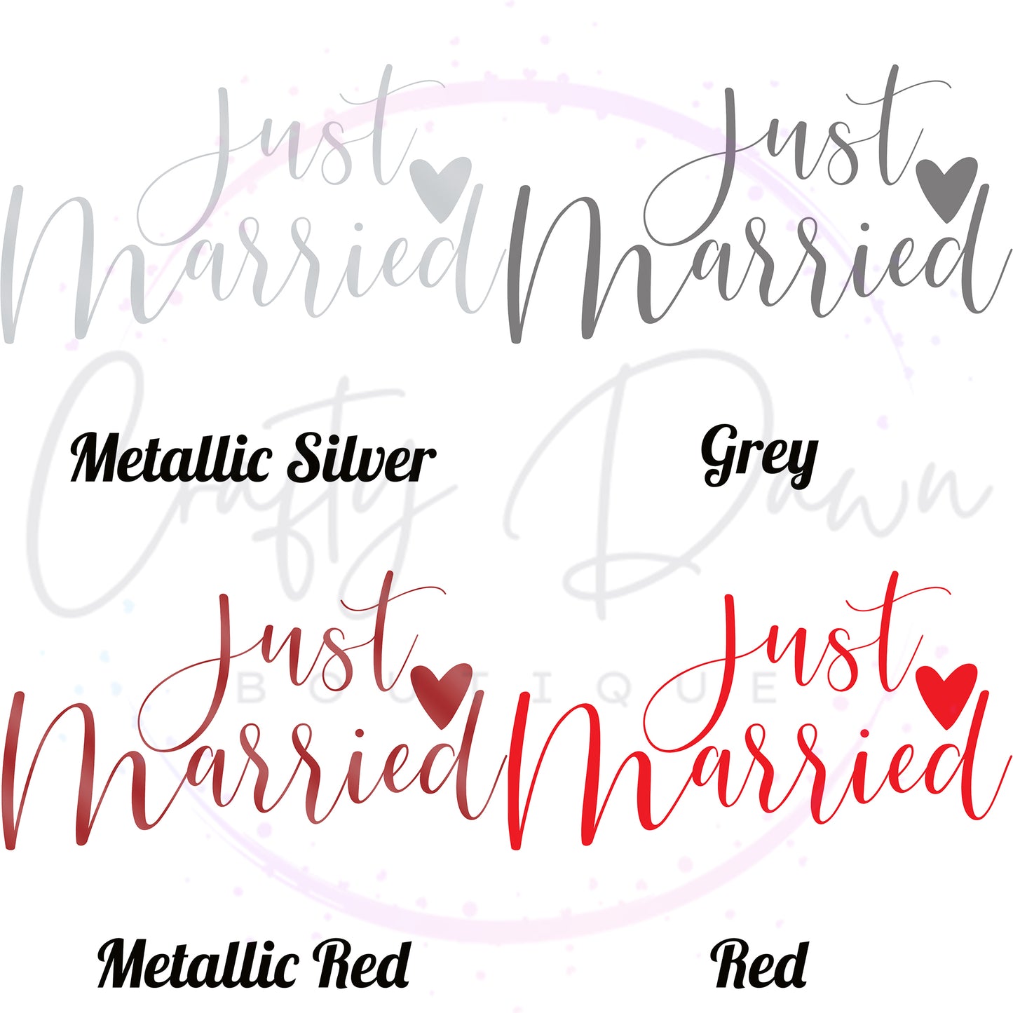 Just Married Acrylic Wedding Sign