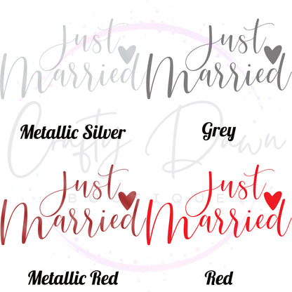 Just Married Acrylic Wedding Sign