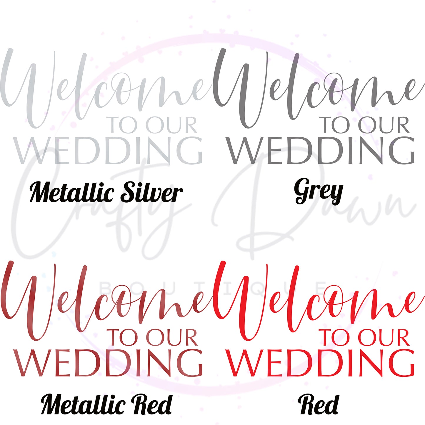 Welcome To Our Wedding Acrylic Wedding Sign