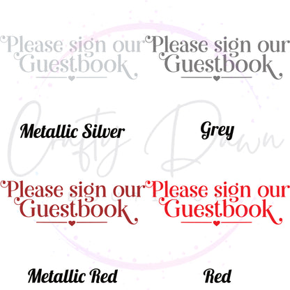 Please Sign Our Guestbook Acrylic Wedding Sign