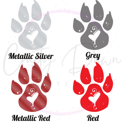 Paw Heart Decal