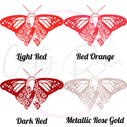 Ribbon Butterfly Decal