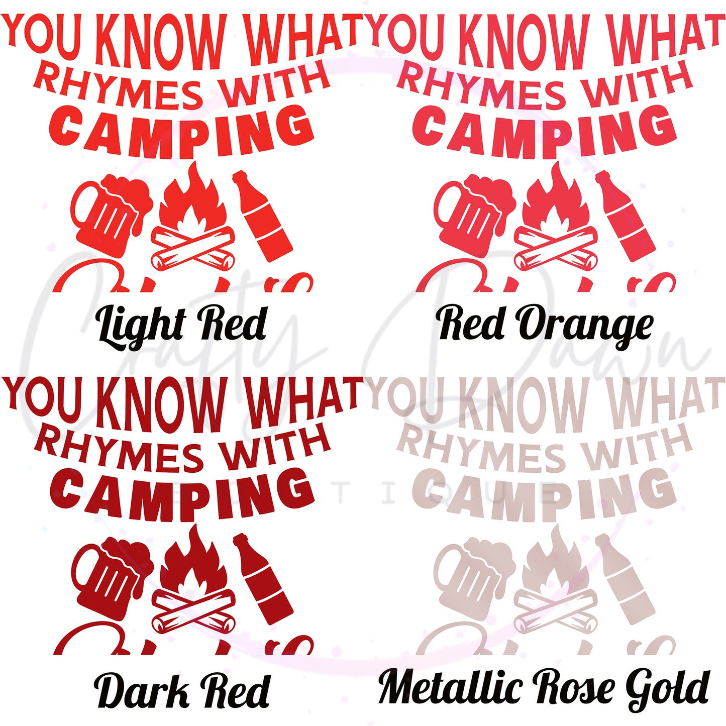 What Rhymes With Camping Decal