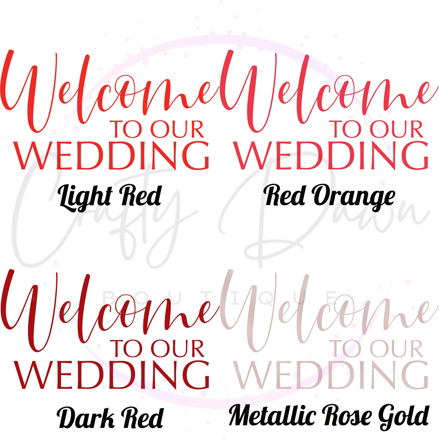 Welcome To Our Wedding Acrylic Wedding Sign