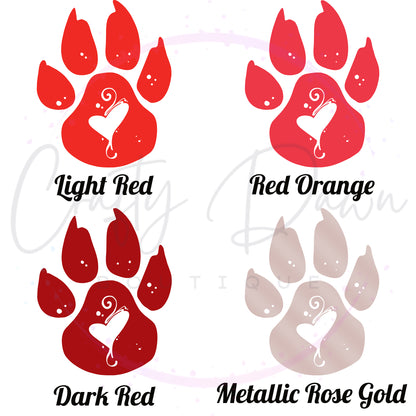 Paw Heart Decal