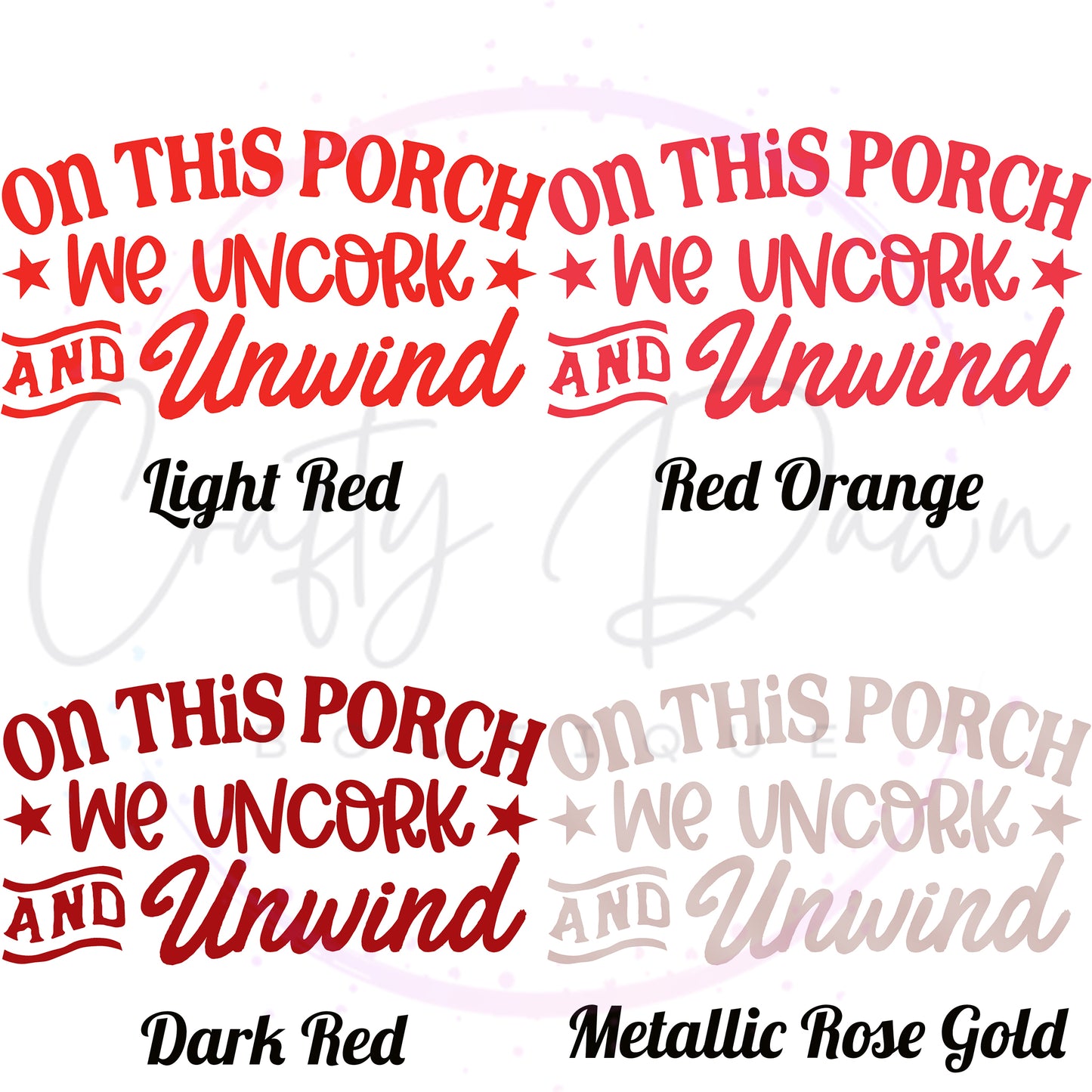 Uncork And Unwind Decal