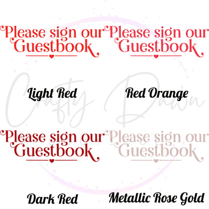 Please Sign Our Guestbook Acrylic Wedding Sign