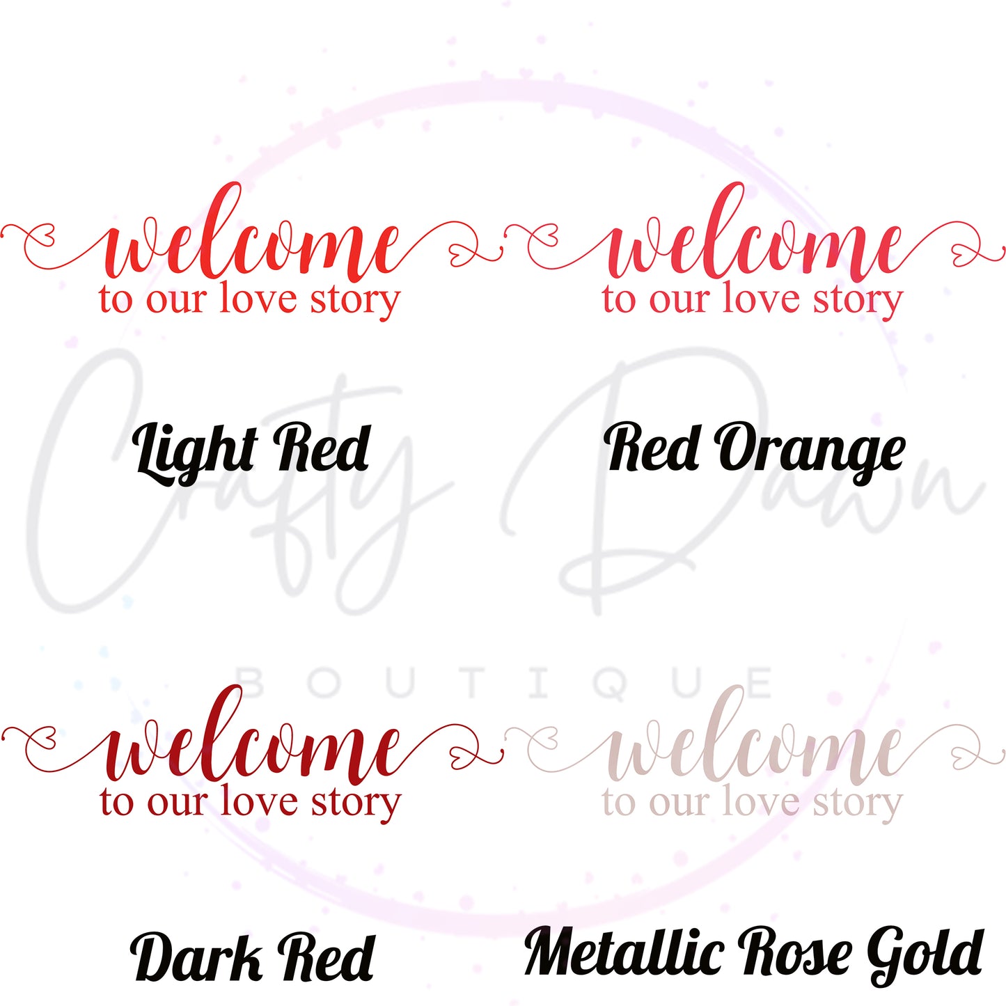 Welcome To Our Love Story Acrylic Wedding Sign