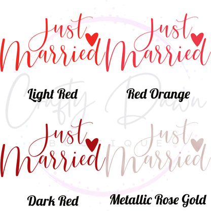 Just Married Acrylic Wedding Sign