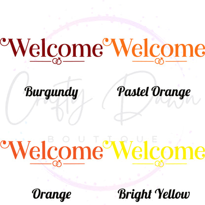 Welcome Acrylic Wedding Sign