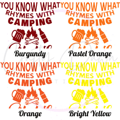 What Rhymes With Camping Decal