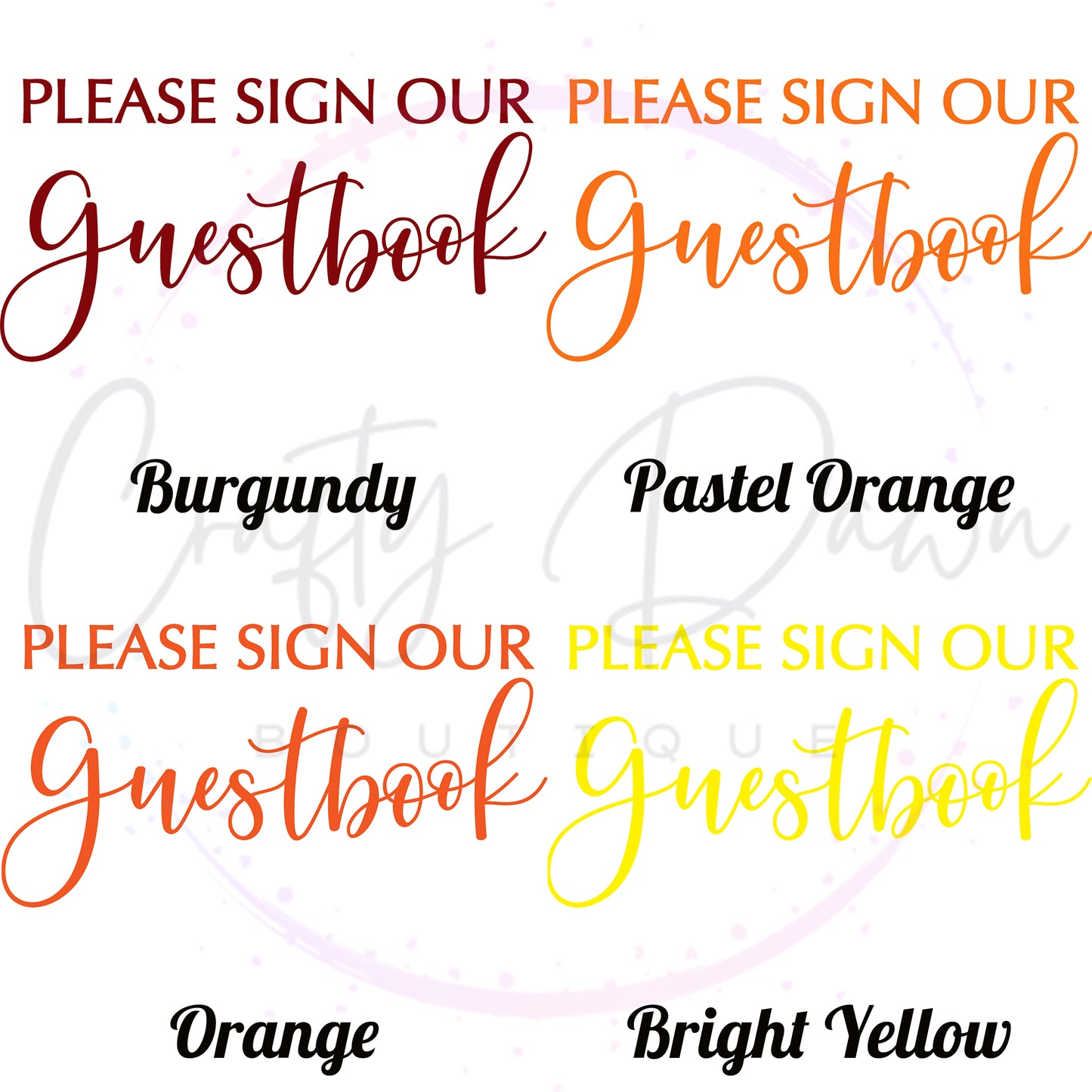 Please Sign Our Guestbook 2 Acrylic Wedding Sign