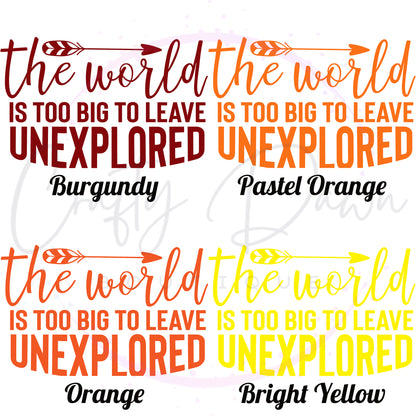 The World Is Too Big Decal