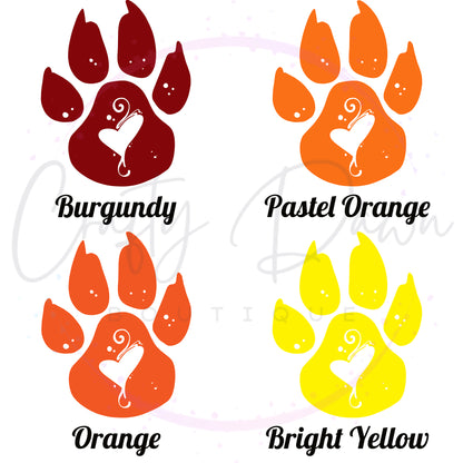 Paw Heart Decal