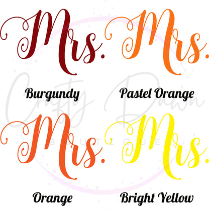 Mrs. Acrylic Wedding Sign