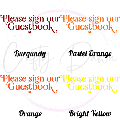 Please Sign Our Guestbook Acrylic Wedding Sign