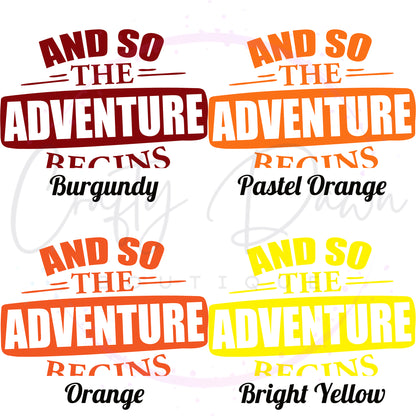 So The Adventure Begins Decal