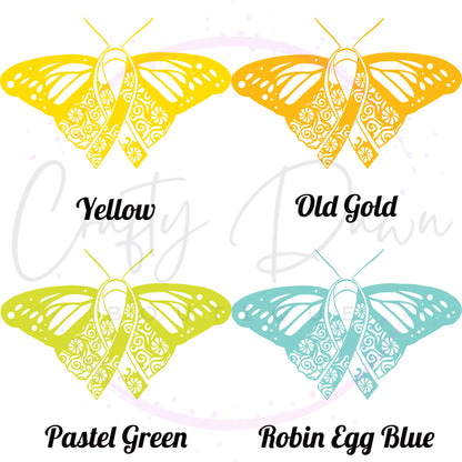 Ribbon Butterfly Decal