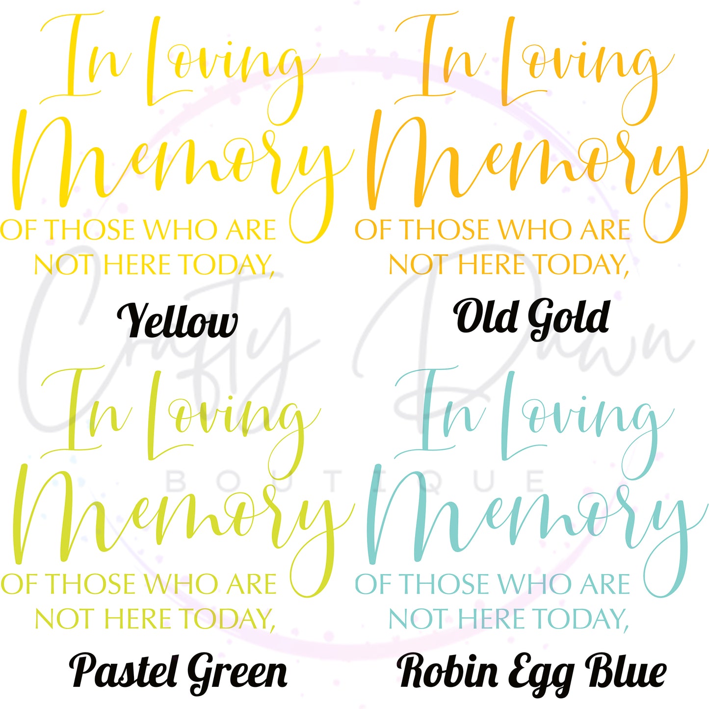 In Loving Memory Acrylic Wedding Sign