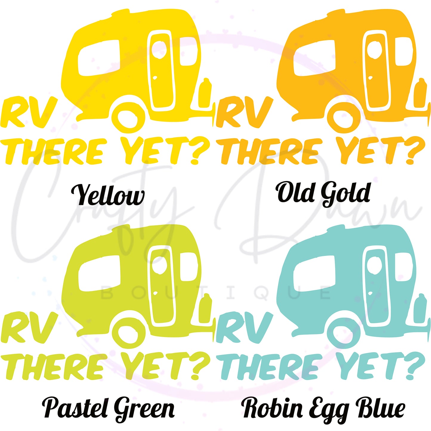 RV There Yet? Decal