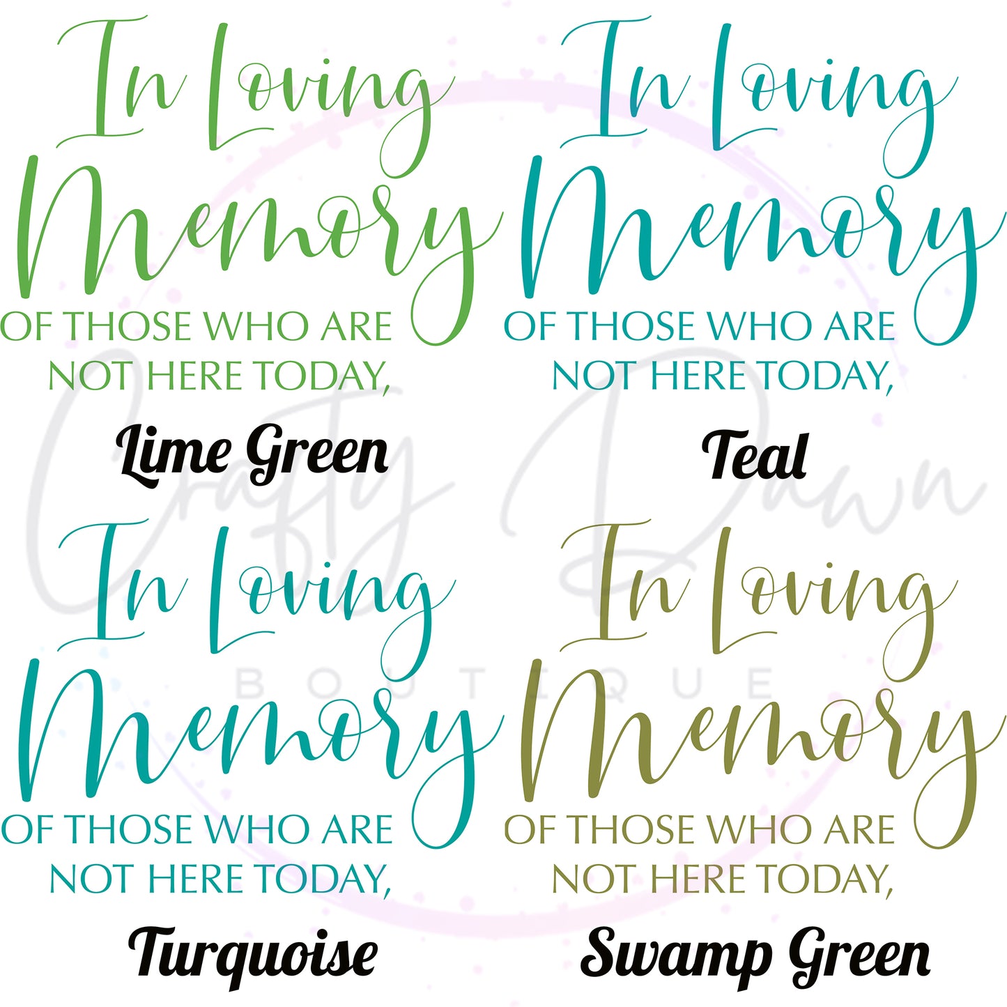 In Loving Memory Acrylic Wedding Sign