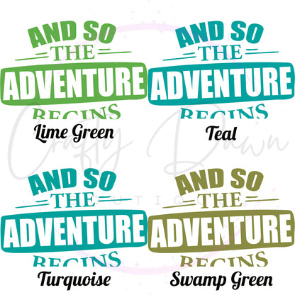 So The Adventure Begins Decal