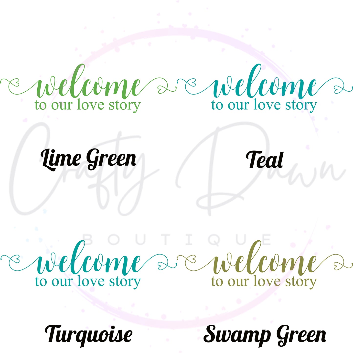 Welcome To Our Love Story Acrylic Wedding Sign