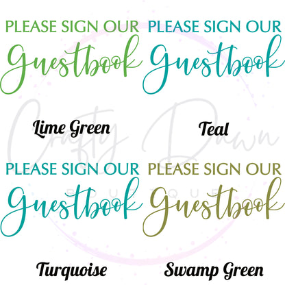 Please Sign Our Guestbook 2 Acrylic Wedding Sign