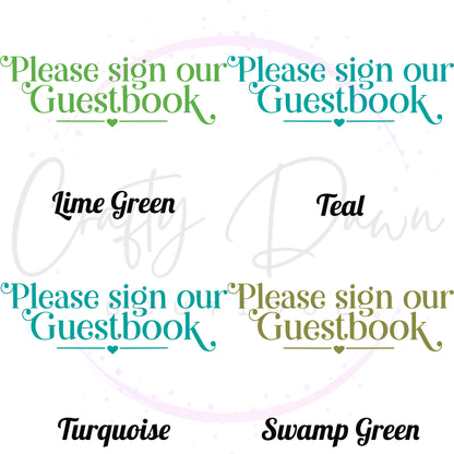 Please Sign Our Guestbook Acrylic Wedding Sign