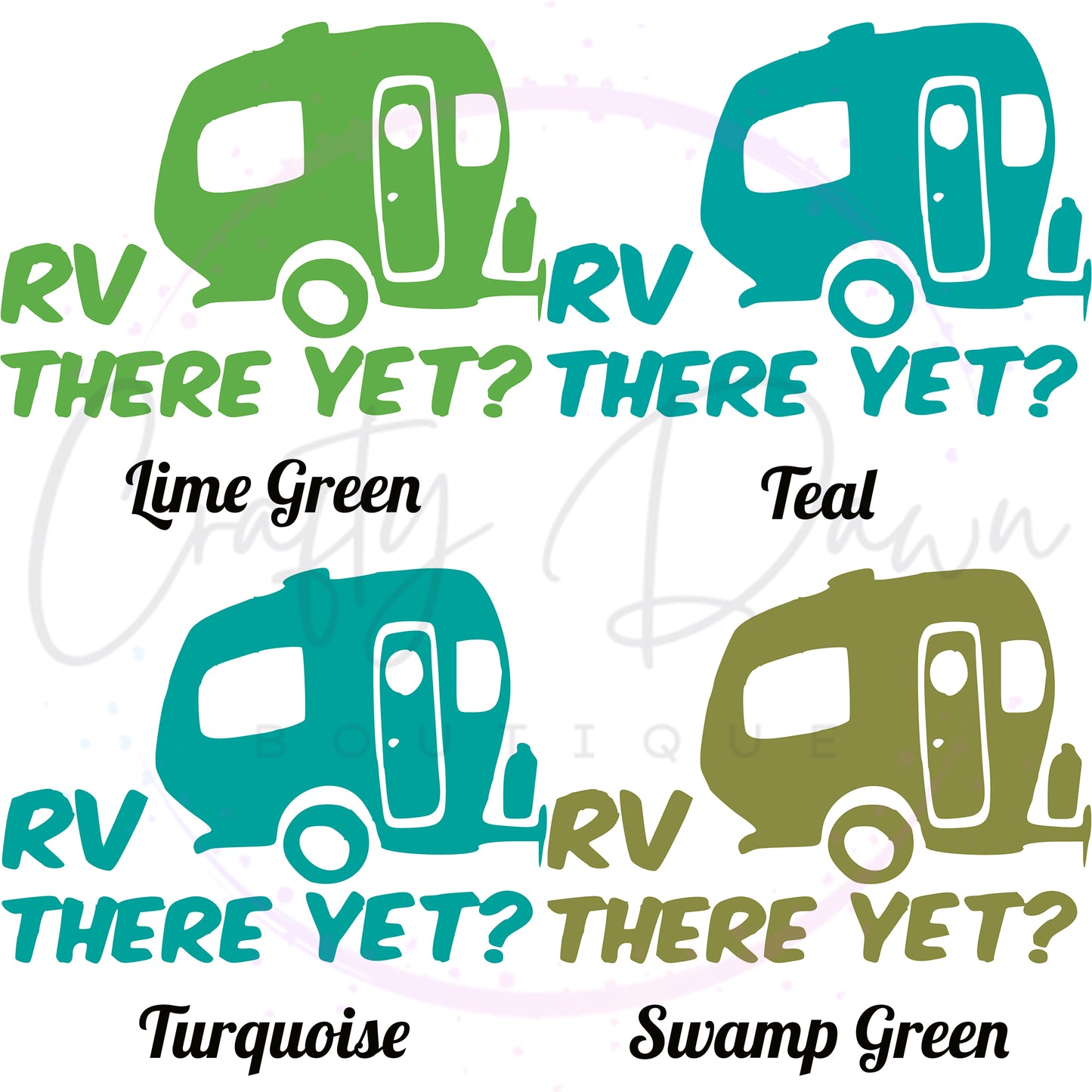 RV There Yet? Decal